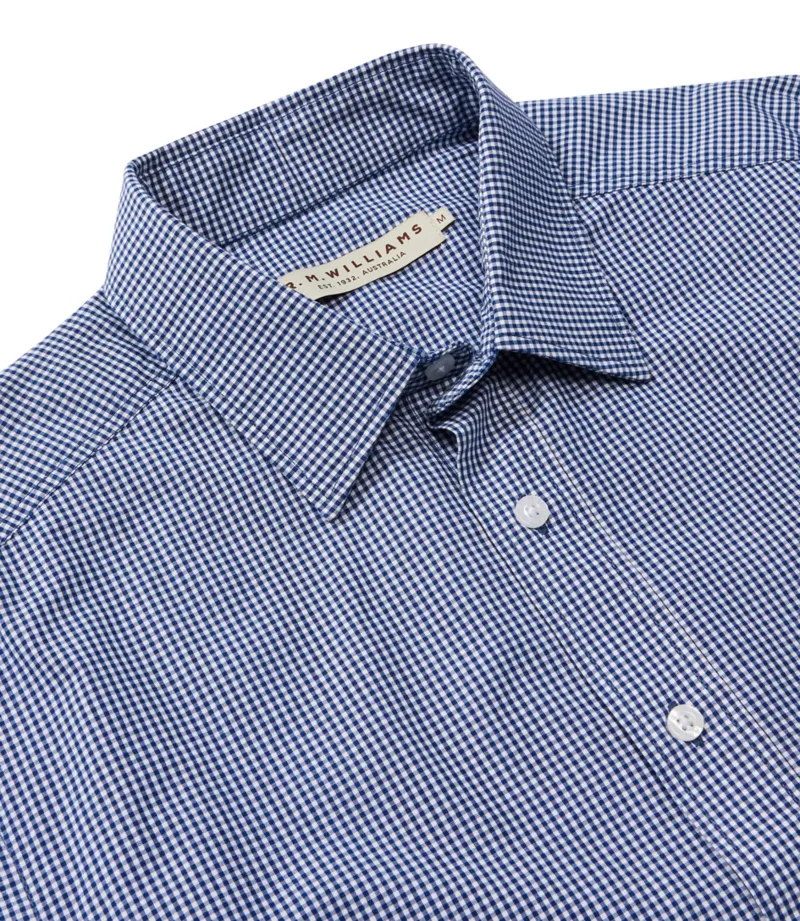 RM Williams Collins Shirt Navy White-4